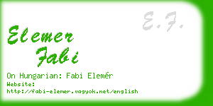 elemer fabi business card